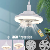 2in1 Remote Control 360 Radiant Rotating RC Ceiling Fan Lamp