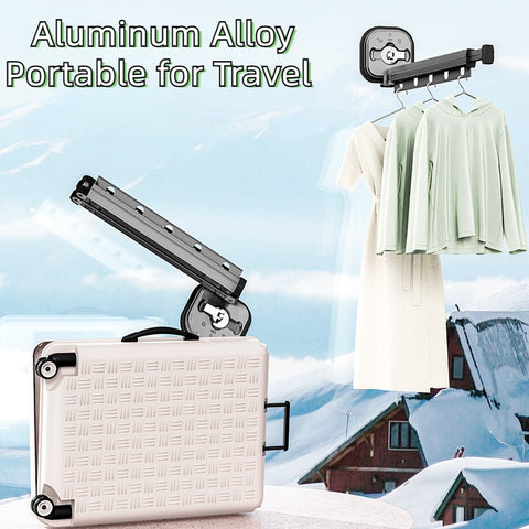 Retractable Drying Hanger Suction Cups Wall Mounted