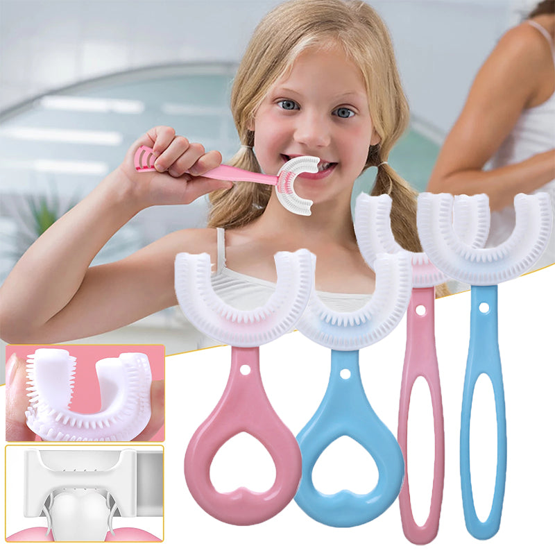 360 Degree U-shaped Child Toothbrush Silicone Kids Teeth Oral Care Cleaning