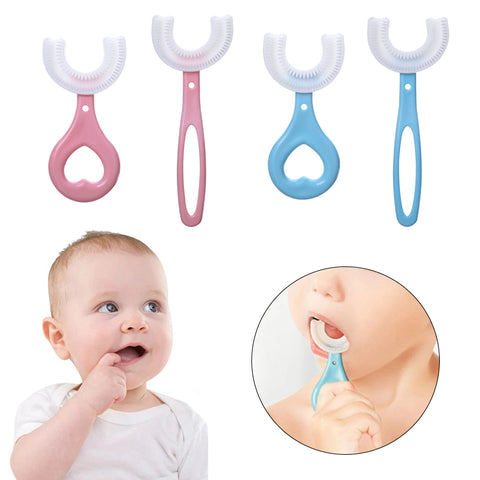 360 Degree U-shaped Child Toothbrush Silicone Kids Teeth Oral Care Cleaning