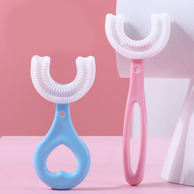 360 Degree U-shaped Child Toothbrush Silicone Kids Teeth Oral Care Cleaning