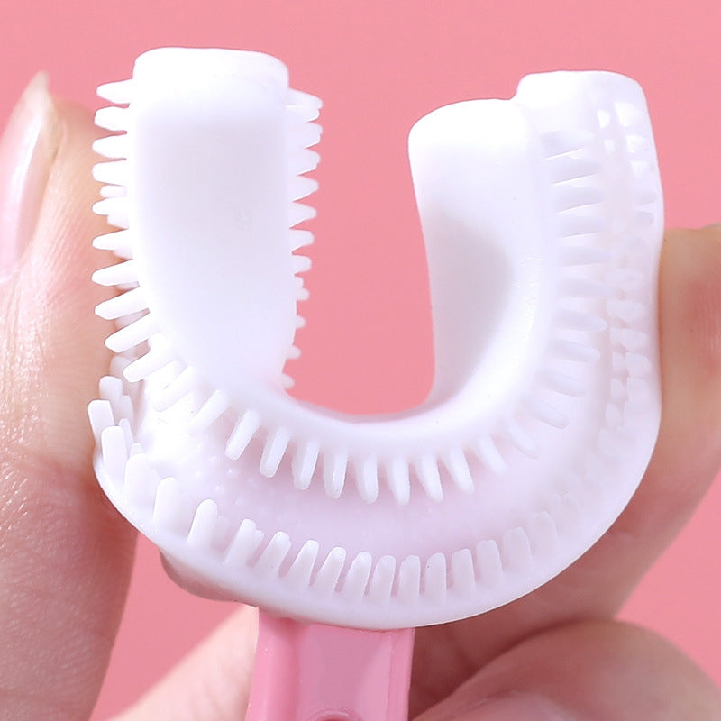 360 Degree U-shaped Child Toothbrush Silicone Kids Teeth Oral Care Cleaning
