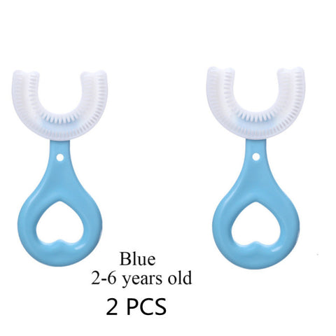 360 Degree U-shaped Child Toothbrush Silicone Kids Teeth Oral Care Cleaning