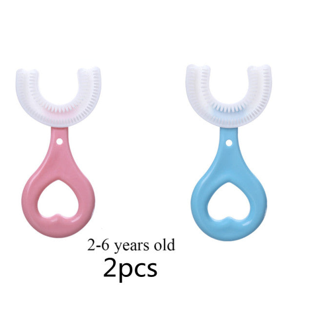 360 Degree U-shaped Child Toothbrush Silicone Kids Teeth Oral Care Cleaning