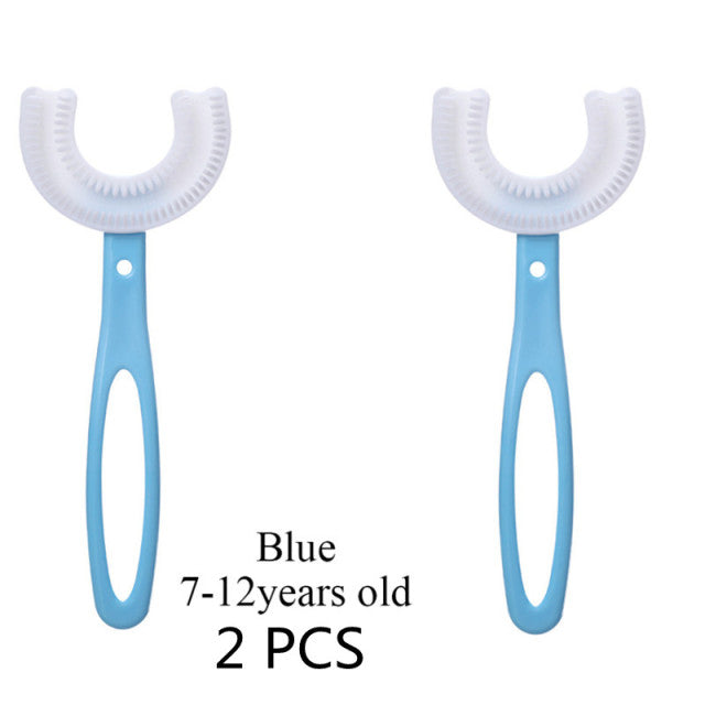 360 Degree U-shaped Child Toothbrush Silicone Kids Teeth Oral Care Cleaning