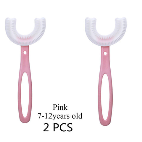 360 Degree U-shaped Child Toothbrush Silicone Kids Teeth Oral Care Cleaning