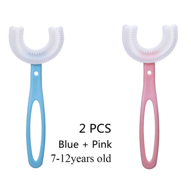 360 Degree U-shaped Child Toothbrush Silicone Kids Teeth Oral Care Cleaning