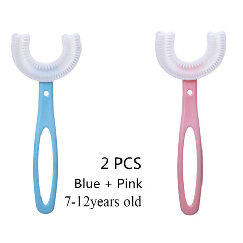 360 Degree U-shaped Child Toothbrush Silicone Kids Teeth Oral Care Cleaning