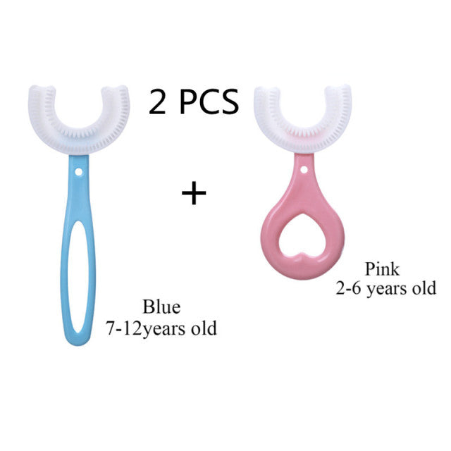 360 Degree U-shaped Child Toothbrush Silicone Kids Teeth Oral Care Cleaning