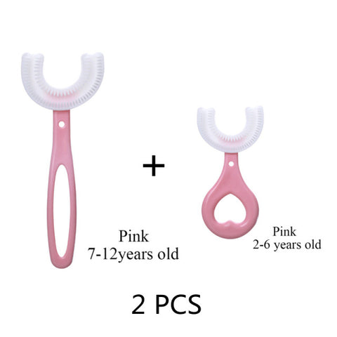 360 Degree U-shaped Child Toothbrush Silicone Kids Teeth Oral Care Cleaning
