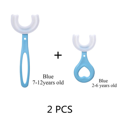 360 Degree U-shaped Child Toothbrush Silicone Kids Teeth Oral Care Cleaning